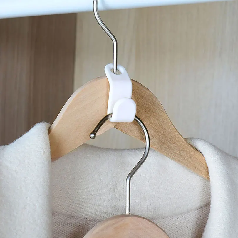 

6pcs Cabinet Hook Multi-Layer Space Saving Storage Hook For Clothes Plastic Mini Organizer Racks Hanger Connection Hook EGP127