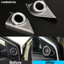 Аксессуары для стайлинга автомобилей ABS Матовая Внутренняя дверь треугольник стерео рамка динамика Крышка отделка 2 шт./компл. для Honda CRV CR-V