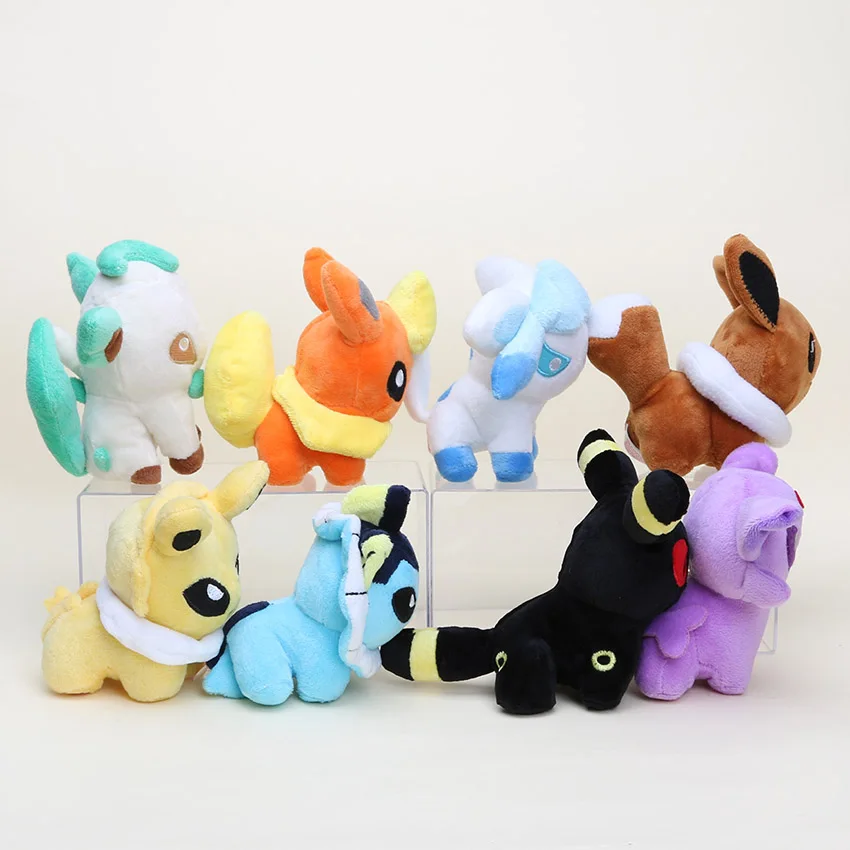 12 см Takara Tomy Pokemon pikachu eevee плюшевые игрушки Sylveon Umbreon Espeon Jolteon Vaporeon flarion Glaceon плюшевые мягкие животные