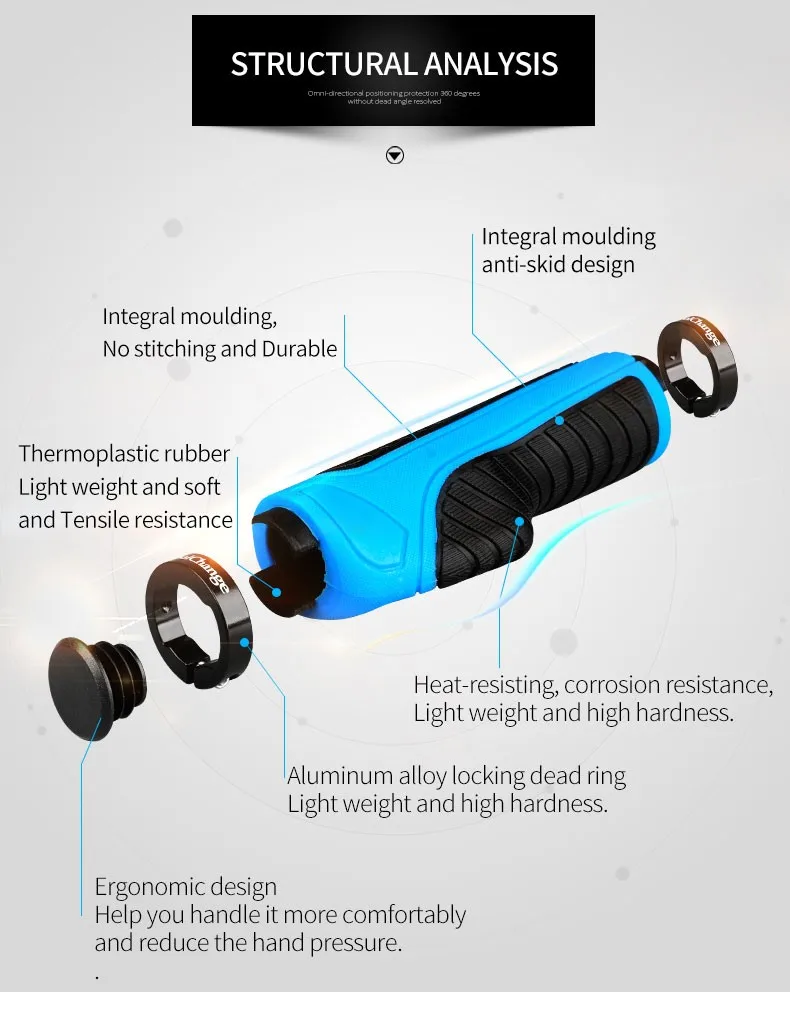 CoolChange велосипедные ручки, резиновые ручки для горного велосипеда, двухсторонний нескользящий Эргономичный руль для велосипеда, 3 цвета