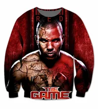 Echt AMERIKANISCHE UNS Größe 3D sublimationsdruck Crewneck Sweatshirt Rot Blut-Das Spiel fleece streetwear plus größe