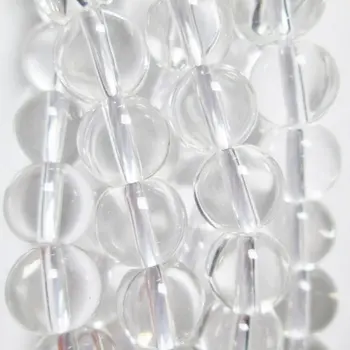 

Genuine Falling Snow Clear Quartz Rock Crystal Gemstone Beads - Round 6 mm Gemstone Beads - Full Strand 16", 70 beads, AA- Quali