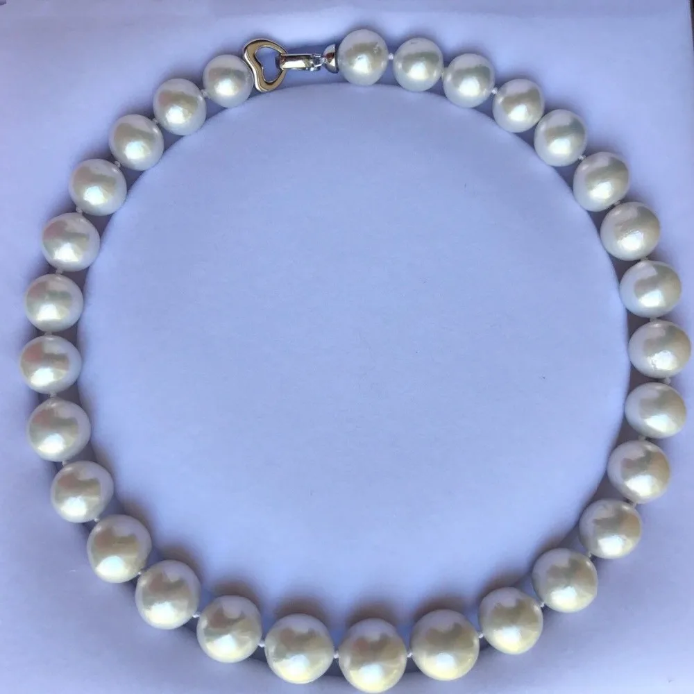 Z4515 Freshwater Pearl Necklace,Near round pearl necklace,12 15mm Large