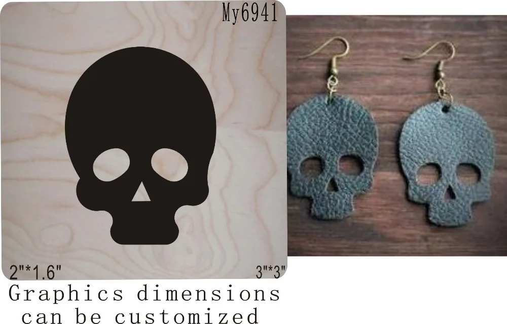 

Skeleton Earrings die cutting & Wooden dies fit // Scrabooking