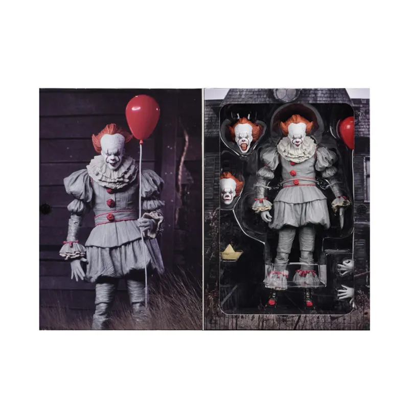 18 см NECA Stephen King's It Ultimate Pennywise танцующий клоун ПВХ фигурка коллекционная игрушка для подарок на Хэллоуин Кукла - Цвет: with box