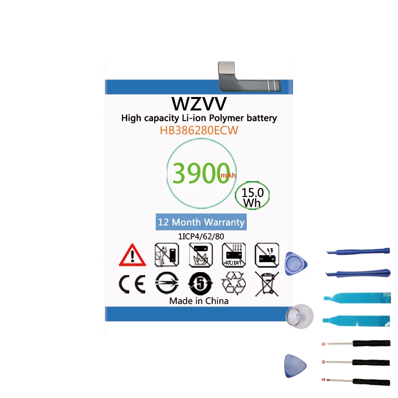 

wzvv 3900mAh HB386280ECW for Huawei honor 9 P10 Ascend P10 battery