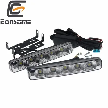 

Eonstime 12V/12V 2pcs 10W 5 LED Car Lights Daytime Running Light High Power DRL Super Bright White 6500K LED housing aluminum
