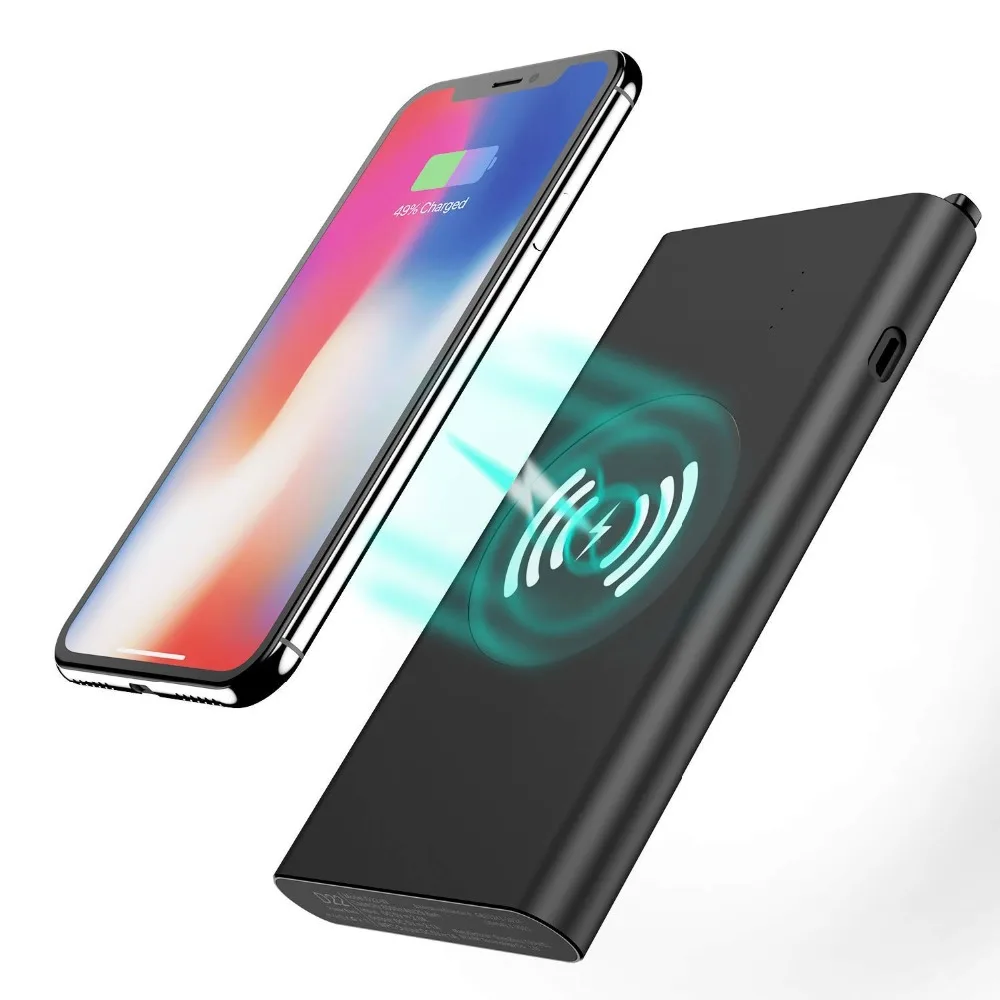 

Wireless Charger Power Bank - Tech Care 8000mAh 3 in 1 Fast Charging Power Bank Qi Wireless Battery Pack Portable Charger