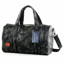 Камуфляжная спортивная сумка для мужчин для спортзала женские дорожные сумки из искусственной кожи Мужская водонепроницаемая сумка походная кожаная сумка через плечо