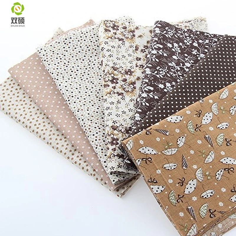 Black &Coffee Charm Packs Patchwork Cotton Fabric Telas Bundle Tilda Quilting Scrapbooking Cloth 20x24CM 14pcs/lot