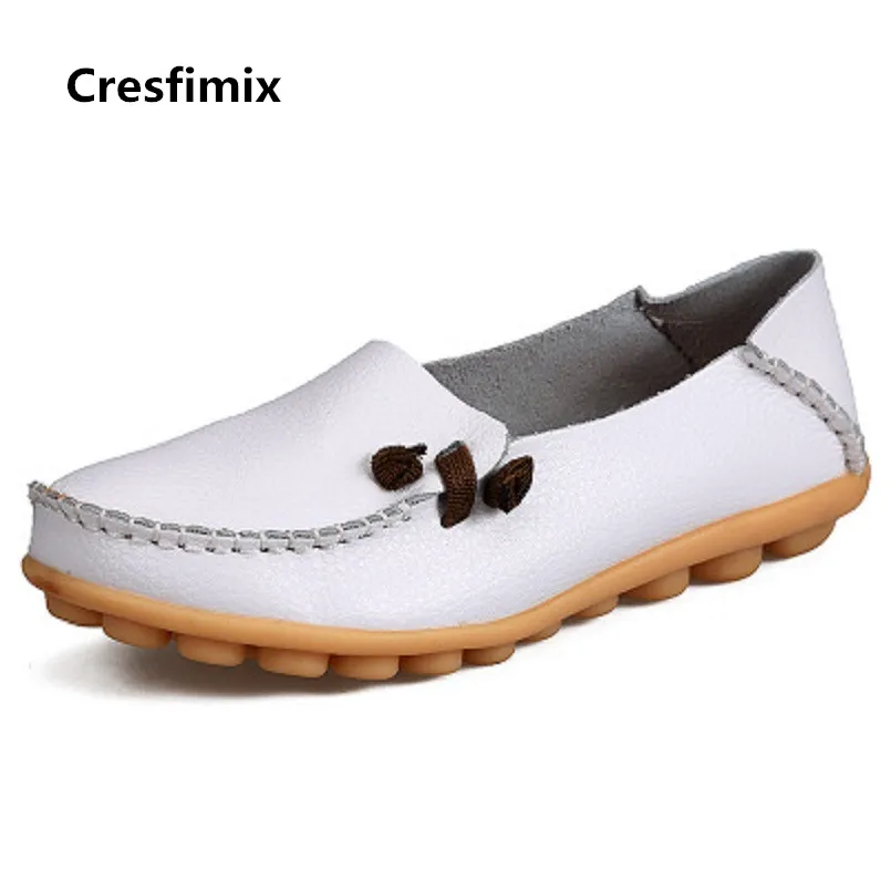 Женские туфли Cresfimix в стиле ретро 2018 удобные мягкие без застежек из натуральной