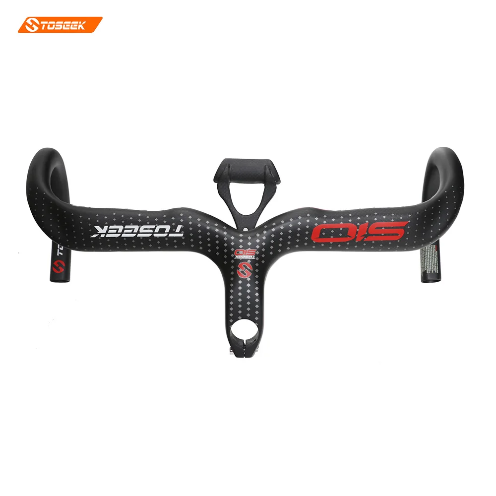 

Toseek carbon handlebar with Computer Support Holder carbon internal road handlebar with stem carbon cycling parts