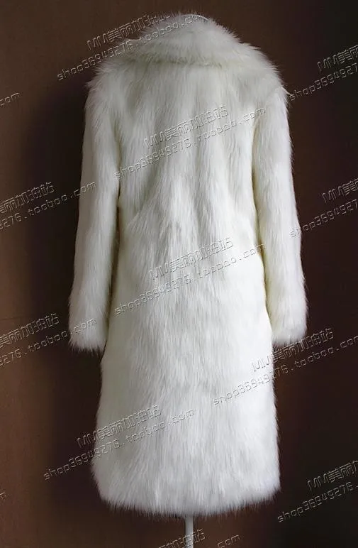 Новинка, зимняя женская удлиненная шуба из искусственного лисьего меха, модное роскошное удлиненное тонкое теплое меховое пальто с отворотом, 4 цвета, большие размеры S~ 2XL