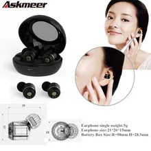 Askmeer I7S настоящие беспроводные bluetooth-наушники TWS мини-гарнитуры спортивные наушники с микрофоном для Apple iPhone 7 Plus Xiaomi samsung
