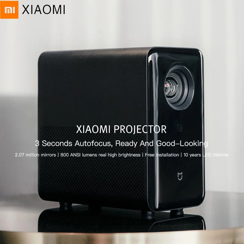 

Xiaomi TYY01ZM DLP Projector 3500 Lumens Quad-Core T968 Cortex-A53 2GB + 16GB Android 6.0 Dual Band WiFi Support 4K Home Theatre