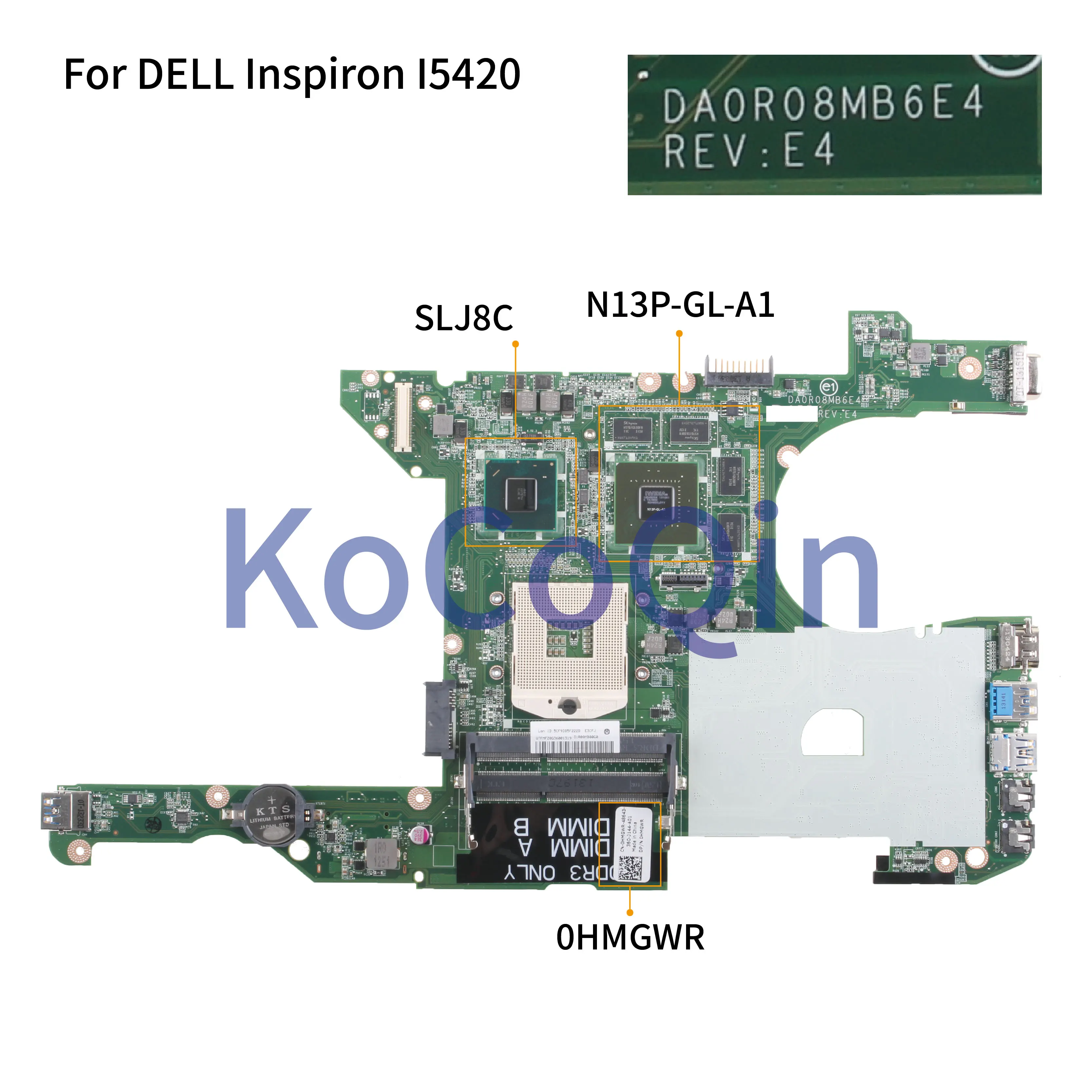 Placa-mãe do Portátil para Dell Inspiron 14r 5420 I5420 7420 I7420 P33g Gt630m Cn0hmgwr 0hmgwr Da0r08mb6e4 Slj8c