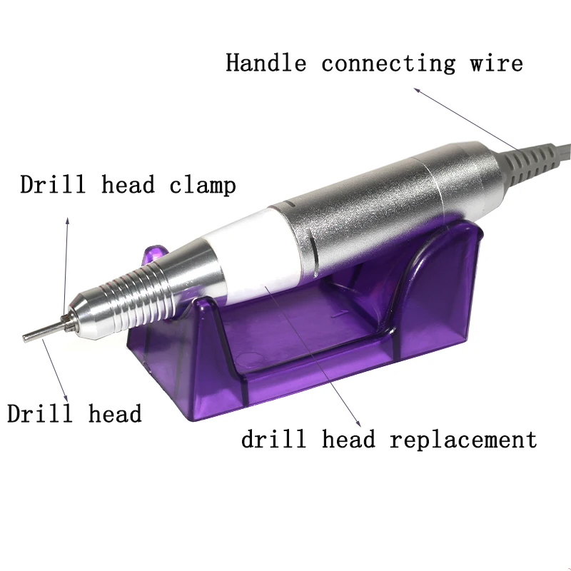 Электрический сверлильный станок для ногтей 35000 об/мин, аппарат для маникюра, педикюра, сверлильный станок, аксессуары для ногтей, фреза для дизайна ногтей