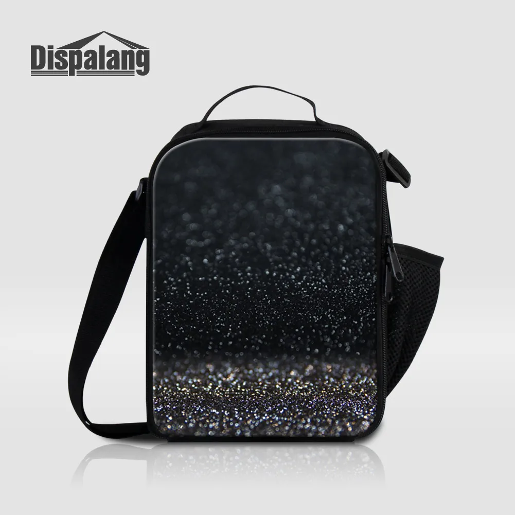Коричневый Dispalang брезентовые Термосумки для обедов для женщин Galaxy Stars сумка-холодильник с принтом для детей маленькая Изолированная школьная коробка для еды - Цвет: Коричневый