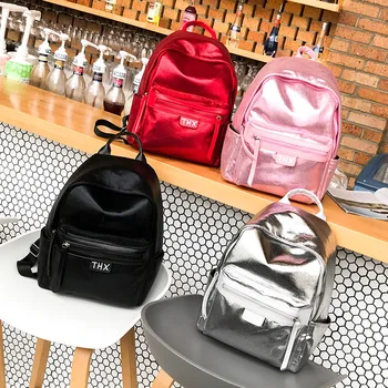 

Foreign trade bright shoulder bag women's bag 2018 spring new Korean style Joker small backpack bag women