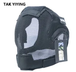 Enhanced Airsoft Full Face Protective Mask with Steel Mesh for Paintball and Hunting (Black)