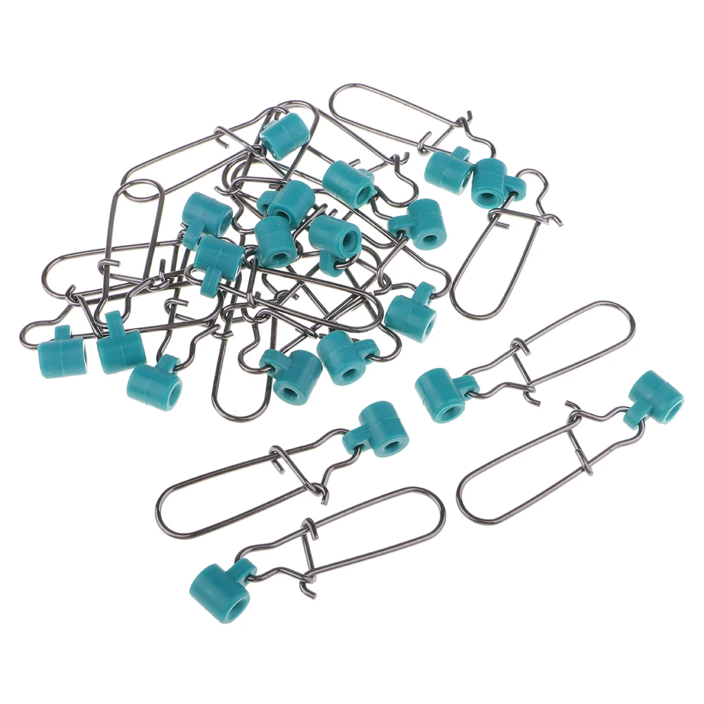 40pcs High-strength Fishing Line Sinker Slider Slides Hook Snap for Fish Finder