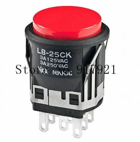 

[ZOB] LB25CKW01-C imported from Japan nkk day open embedded illuminated push button switch LB-25CK standard size --5PCS/LOT