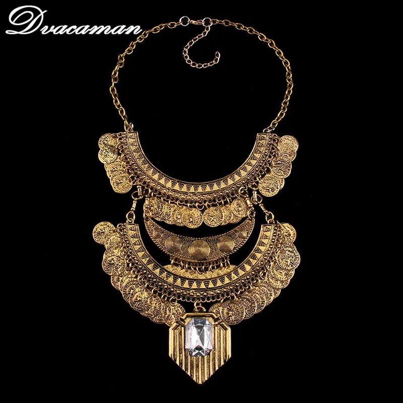 Dvacaman, модное ювелирное изделие, женское колье, большое винтажное длинное массивное ожерелье, s& Кулоны, макси бохо, массивное ожерелье-воротник, 9820