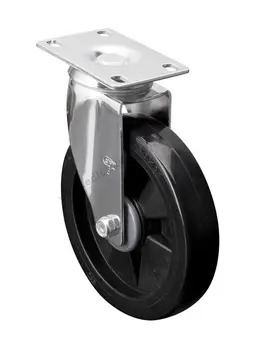 

1PC EDL Medium 6 Inch Casters Wheels 110Kg Polyurethane Wheels Castors Plate Bearing Swivel Roller Chrome Industrial for trolley