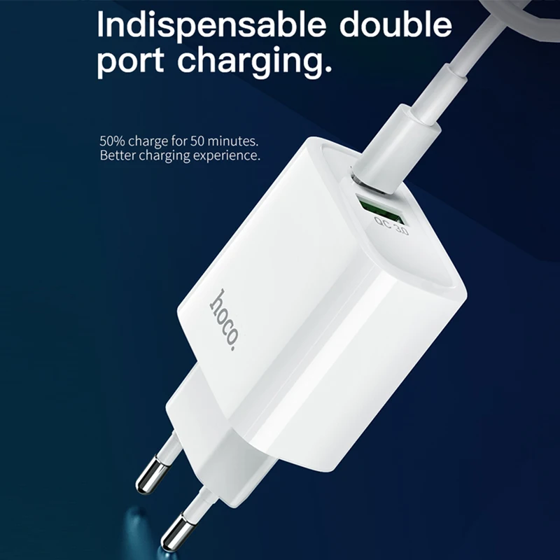 Зарядное устройство HOCO USB быстрое зарядное PD QC4.0 QC 3 0 EU US UK Type C для iPhone 11 Pro Max X Xiaomi