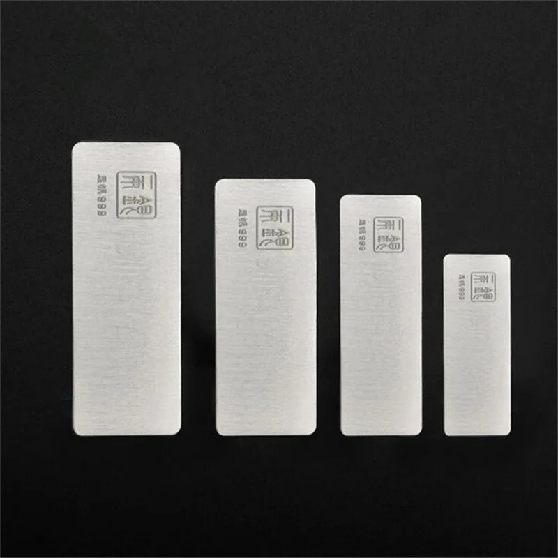 

10G 20G 50G 100G 999 Sterling Silver Bar Fine Jewelry Real Pure Silver Raw Material To Make Silver Jewelry 999 Silver Investment