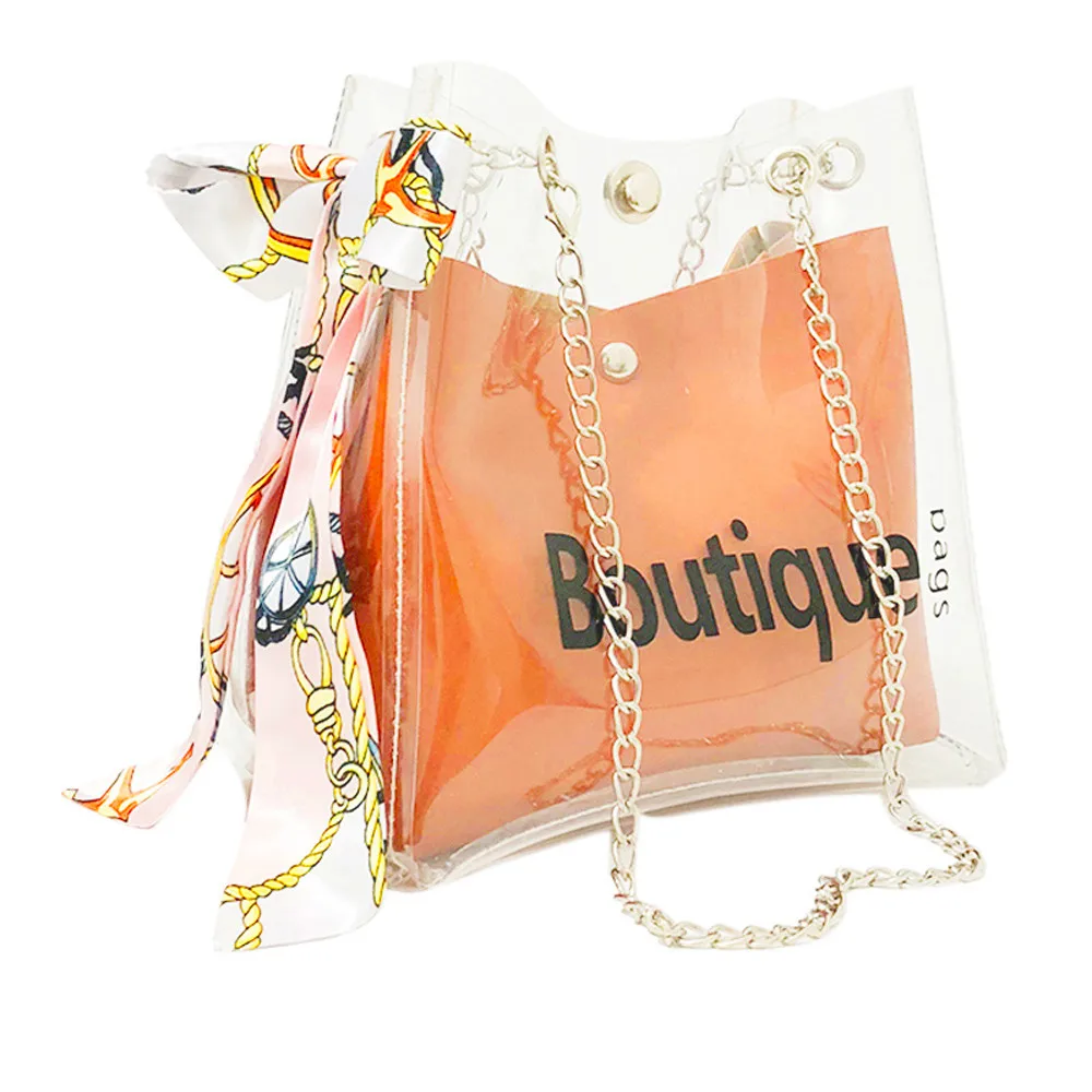 

Fashion Transparent Women's Shoulder Messenger Bag Beach Bag Casual Shopping Bag luxury handbags women bags designer #30