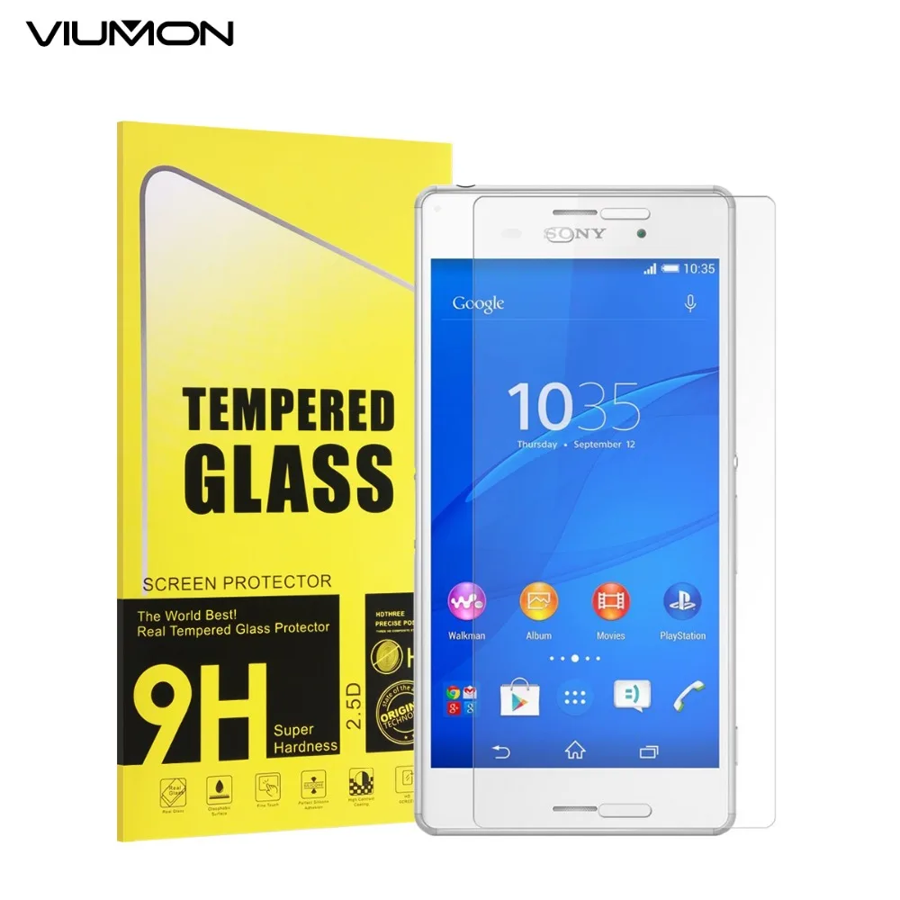 Защитная пленка для экрана из закаленного стекла VIUMON Sony Xperia Z1 Z3 Z5 Compact Z1mini Z3mini Z5mini
