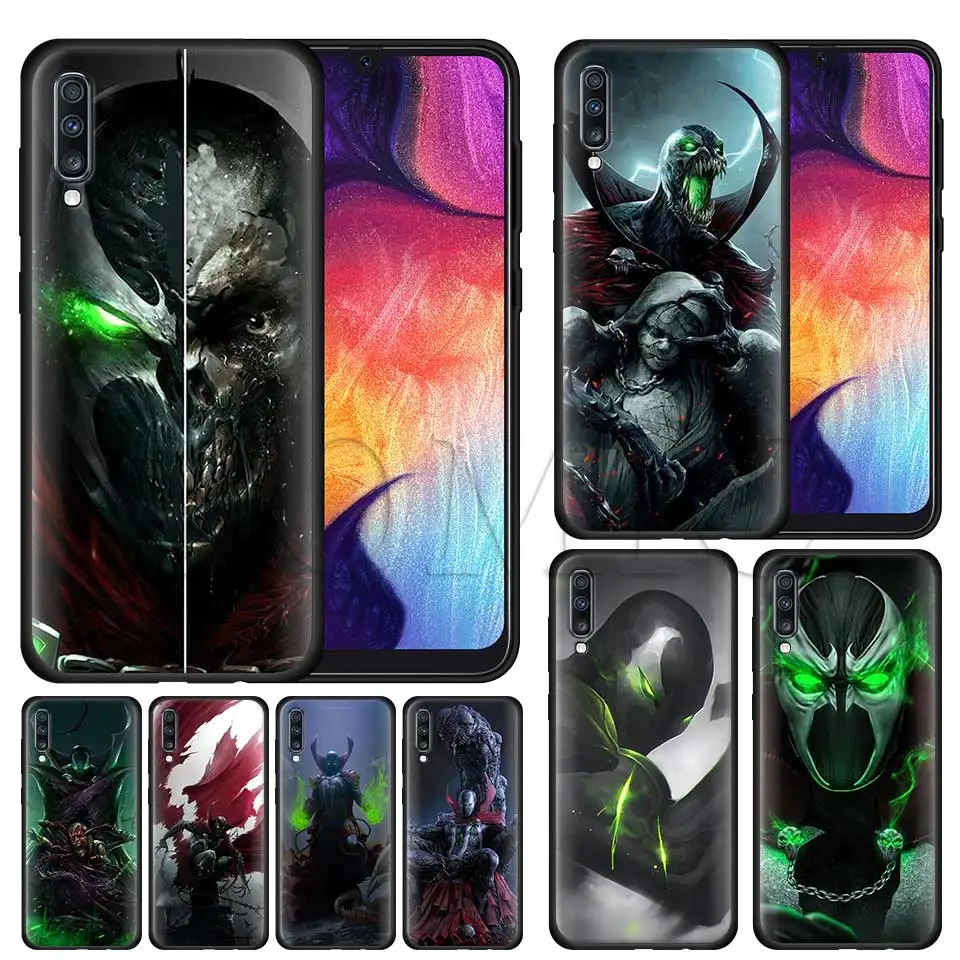 

cartoon Spawn Silicone Soft Case for Samsung Galaxy A50 A40 A70 A30 A20 A80 A6 A7 A8 Plus A9 2018 Black Case Coque