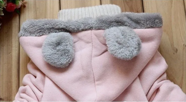 Детская верхняя одежда пальто для мальчиков и девочек модный свитер флисовые толстовки с заячьими ушками/свитер 2 цвета