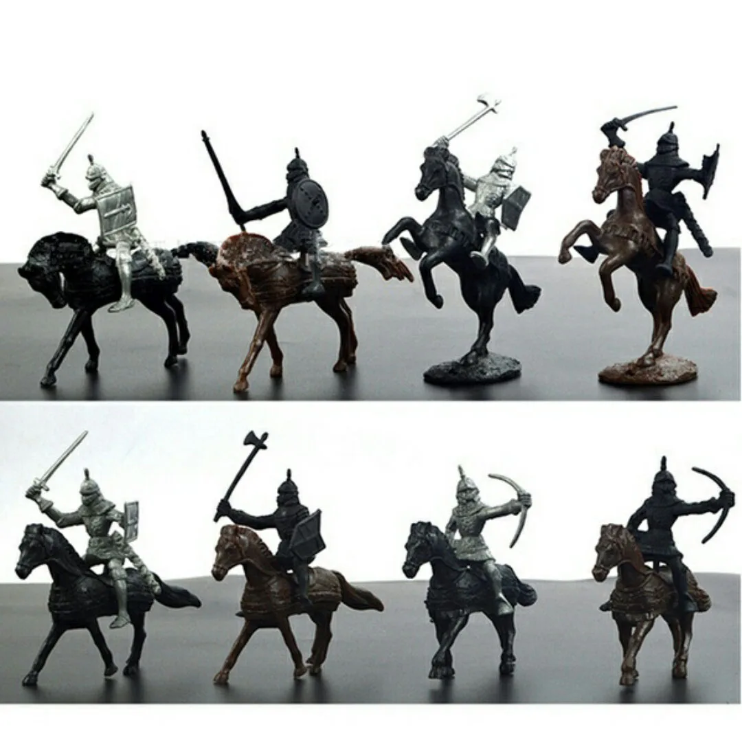 28PCS Soldier Model Medieval Knights Warriors Figures Playset Kids Toy Gifts 