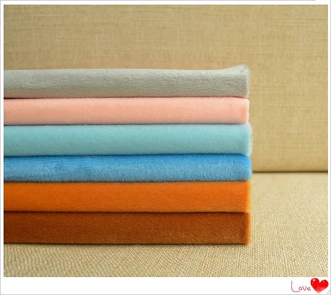 40*50cm Solid Color Fabric 6pcs Plush Fleece Cotton Fabrics Telas