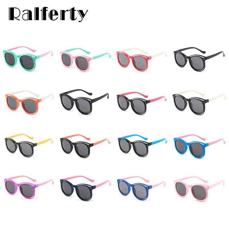 Ralferty небьющиеся очки Детские поляризованные новые TR90 для мальчиков и девочек детские солнцезащитные очки UV400 очки детские оттенки K8209