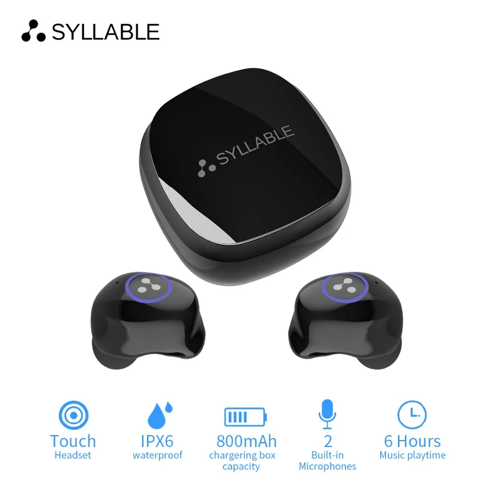 Оригинальные сенсорные bluetooth-наушники SYLLABLE SD16 Bluetooth V5.0 TWS True беспроводные стерео наушники DR16 сенсорная bluetooth-гарнитура