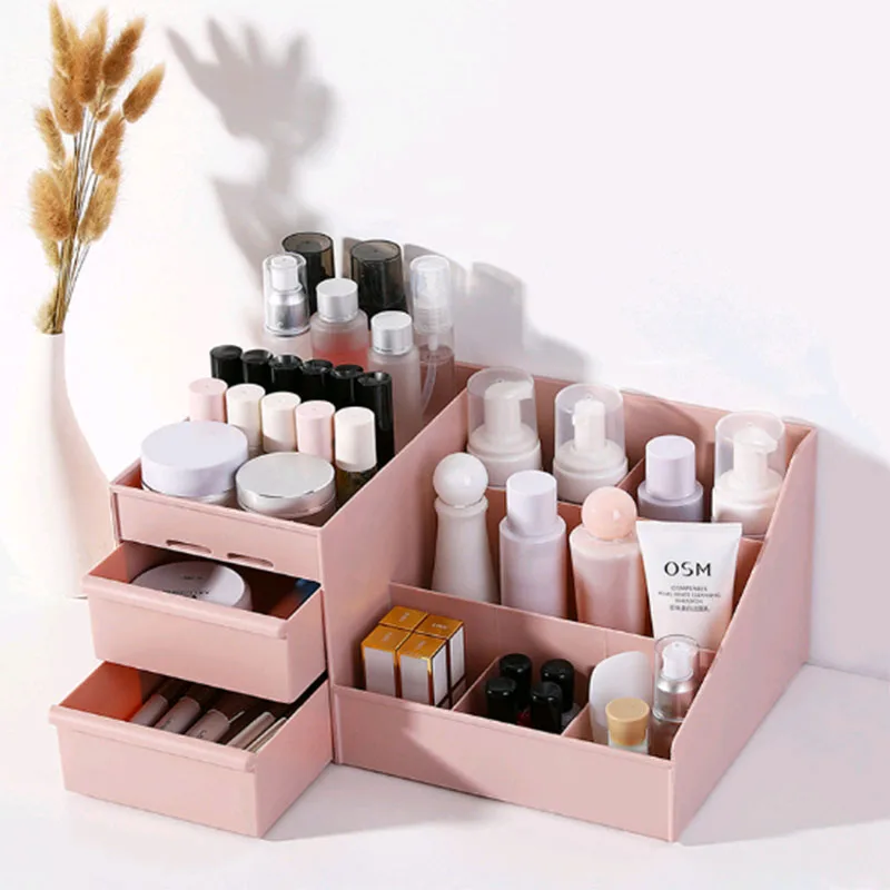 

Cosmetics Storage Box Makeup Dressing Table Cosmetic Case Box Drawer Jewelry Makeup Lipstick Organizer Bathroom Organizer