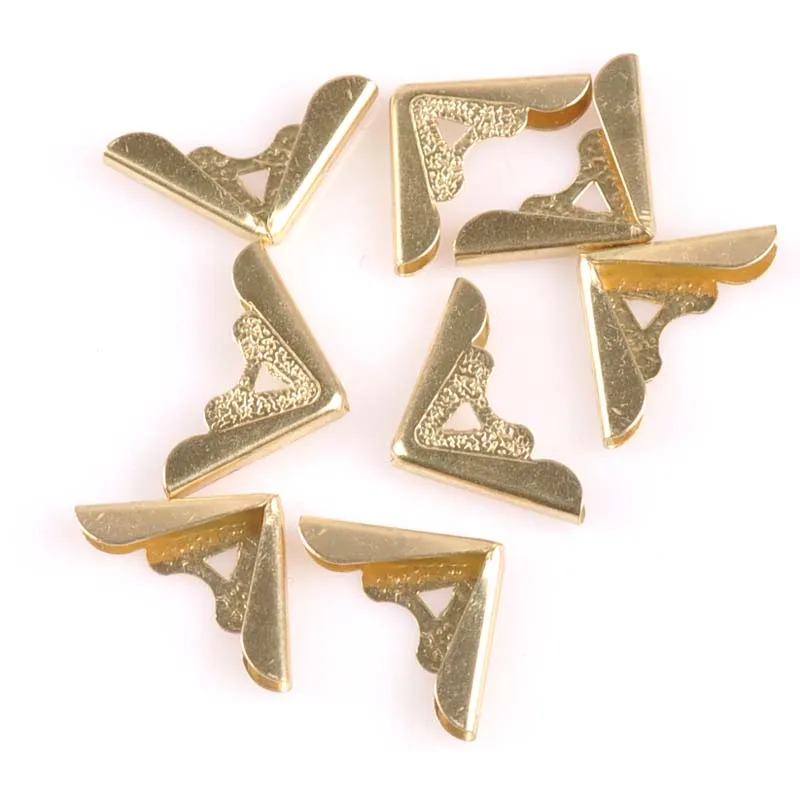 Golden Plating Metal Corners For Books Scrapbooking Photo Albums Menus