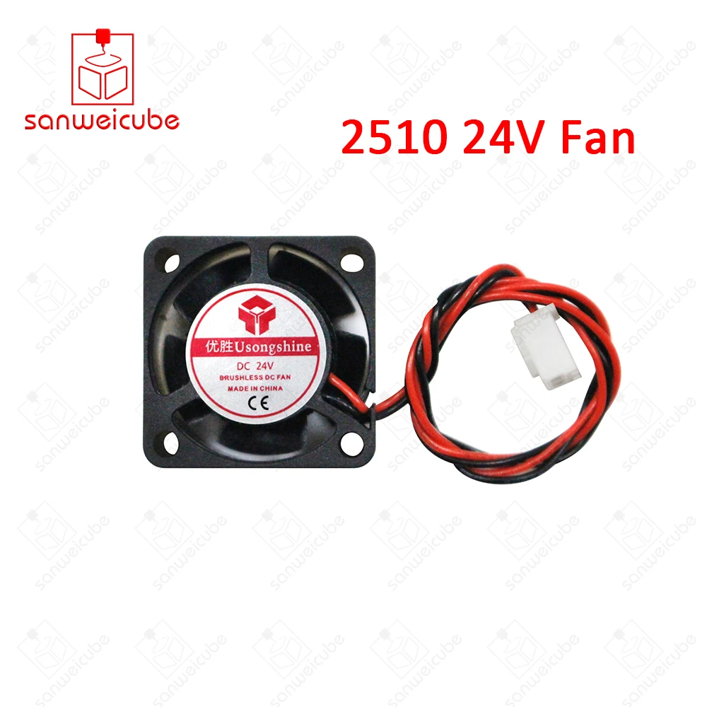 1pcs 2510Fan 2510 Mini Fan 24V 25x25x10mm 2 Pin Computer PC VGA Video