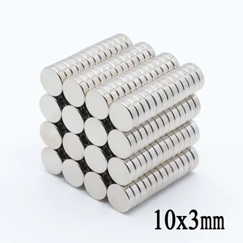 

100pcs 10x3 mm N50 Mini Small Round NdFeB Powerful Neodymium Disc Magnets Super Strong Rare Earth Magnet 10 x 3mm