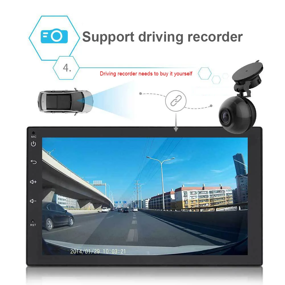 

Do Promotion! Car Bluetooth MP5 Player HD Screen FM Radio Handsfree Music Support Reversing