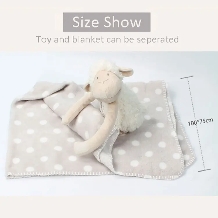 Мягкие животные игрушки плюшевые куклы Холдинг одеяло для ребенка овец кролик обёрточная бумага мягкие детские одеяло для ребенка животик