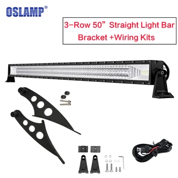 

Oslamp Tri-Row 50'' LED Light Bar Offroad Combo Beam Led Work Light Bar with Mounting Bracket for Ford F150 2009~2014
