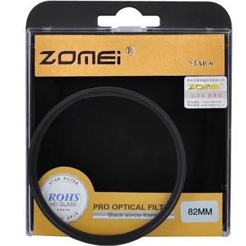 

ZOMEI Branded 82mm Star 6 Points 6PT Filter Star-Effect Cross Starburst Twinkle Lens for Canon Nikon D3200 D5100 Free Shipping