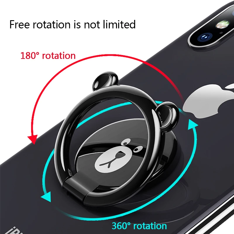 Metal Finger Ring Holder For iPhone 8 X Samsung Mobile Phone Ring Holder Stand For iPad Tablet GPS Magnetic Car Holder Stand