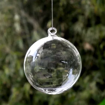 

216pcs/pack Diameter=6cm Mini Size Christmas Ball Transparent Glass Globe Hotel School Window Wedding Decoration Christmas Day