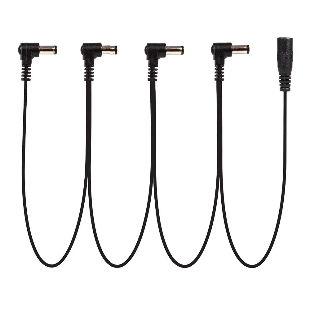 1to5 Way Cable Pigtone 1 to 5 Way Daisy Chain Cable Guitar Effect Pedal Power Supply Splitter Cable Adapter Power Cable Black 