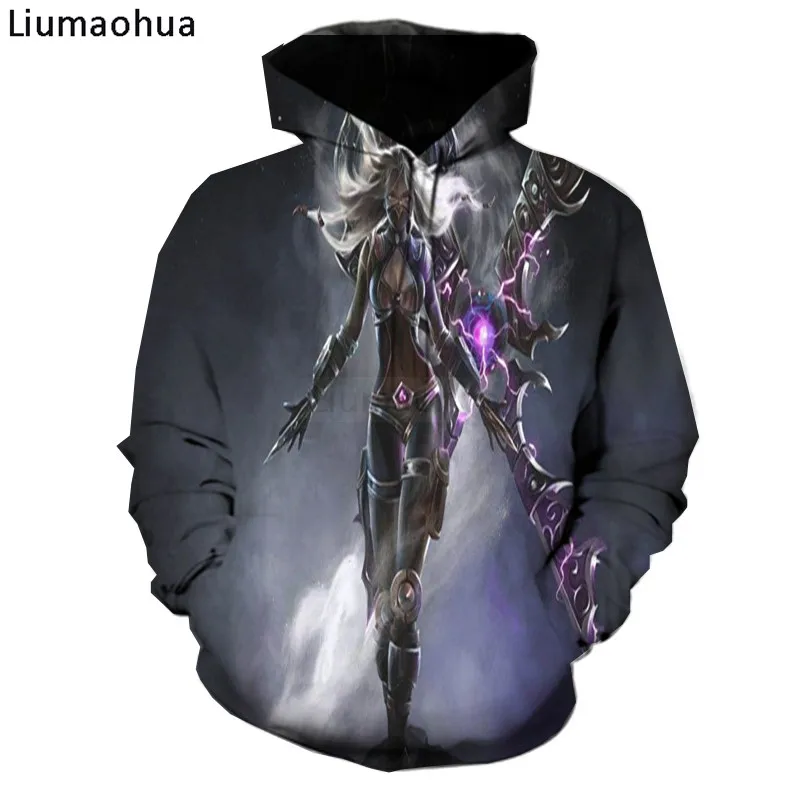 

Liumaohua brand 3D printing League of legends Nightblade Irelia The Blade Dancer pattern Hoodies Sweatshirt tops size s-5xl
